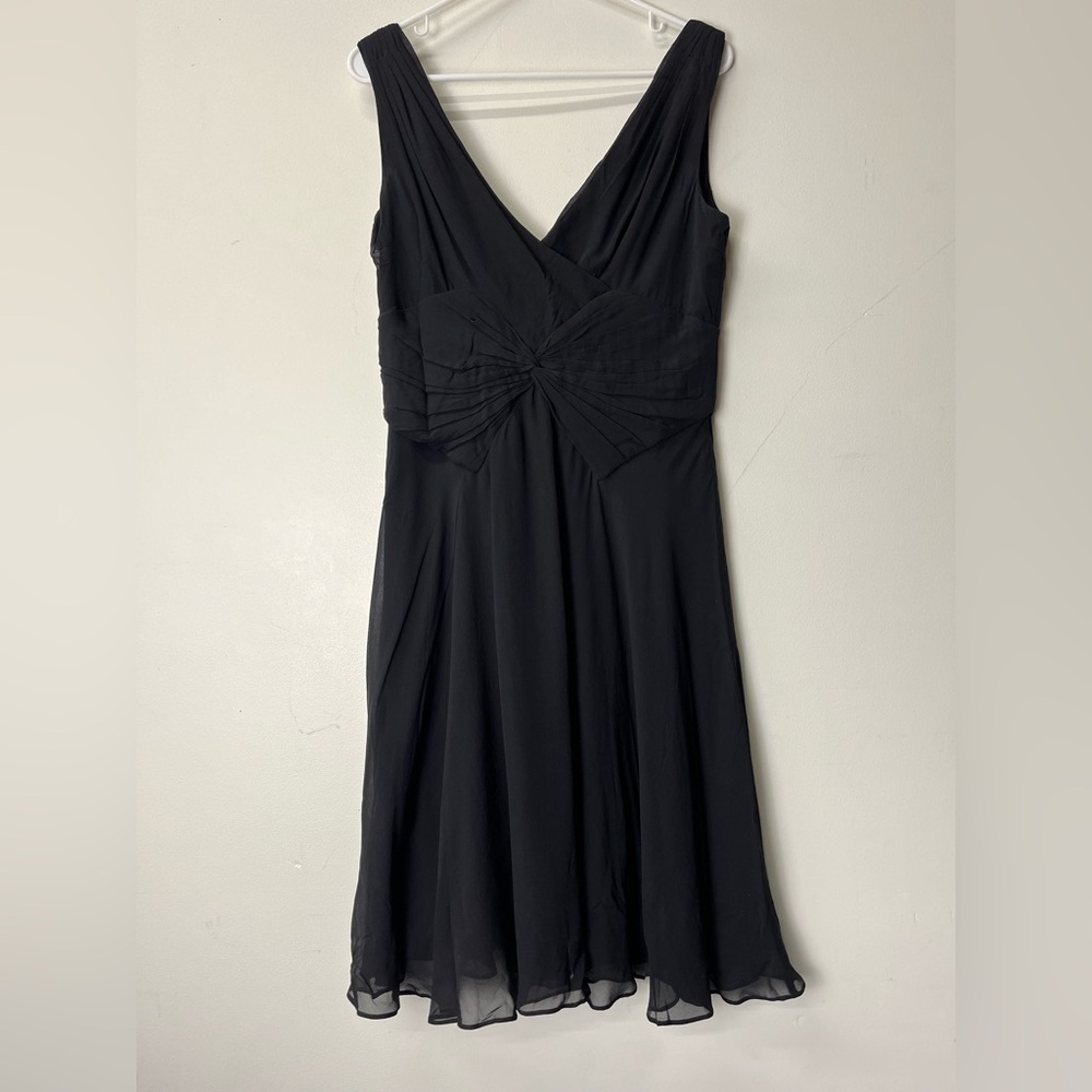 adrianna papell dress Little Black Dress Silk Size 10 Bow LBD